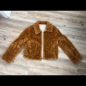 Vintage orange fur coat